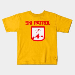 Ski Patrol, Skiing Holiday, Ski season, chalet girl, Slalom skiing, mountain skiing Kids T-Shirt